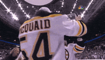 a hockey player with the name mcquaid on his back