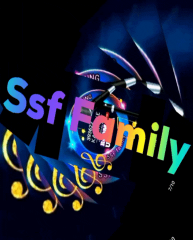 a ssf family logo is displayed on a blue background