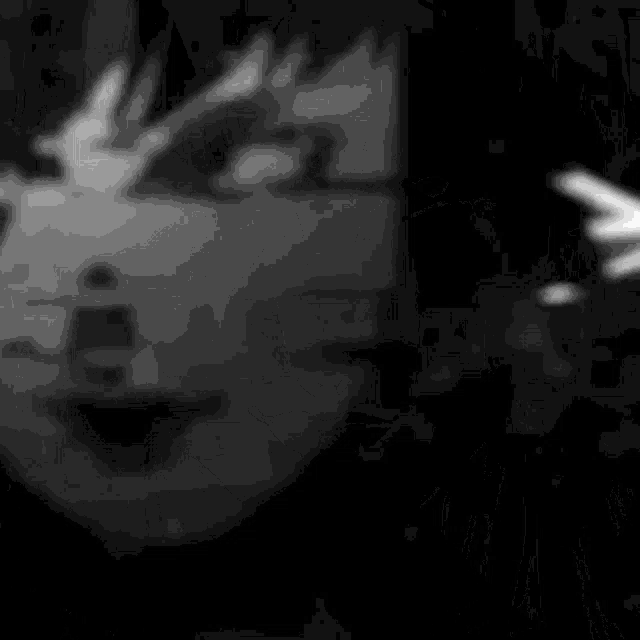 a black and white drawing of a person with a mask on their face .