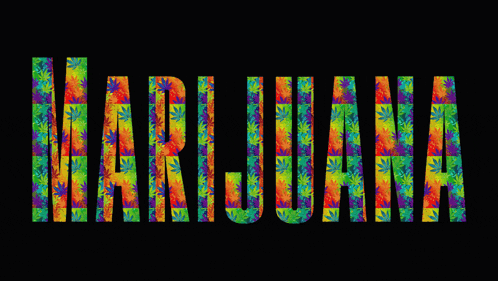 a black background with the word marijuana written in green