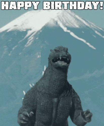Godzilla Happy Birthday GIF - Godzilla Happy Birthday Greet GIFs