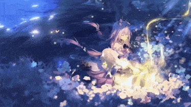 a painting of a girl with purple hair and a crown on her head