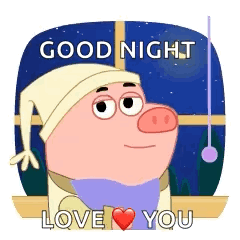 Funny Pig Night Time GIF