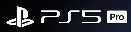 the ps5 pro logo is shown on a dark background