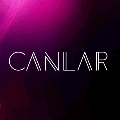 a purple background with the word canlar in white