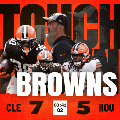 a poster for the cleveland browns shows players and coaches