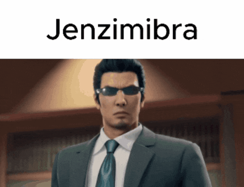a picture of a man in a suit and tie with the name jenzibra above him