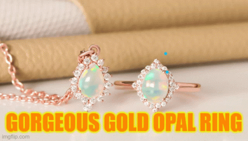 Opal Ring Rose Gold Opal Ring GIF