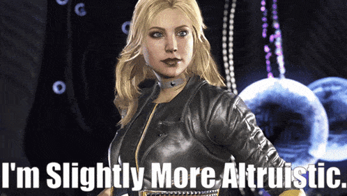Injustice 2 Black Canary GIF - Injustice 2 Black Canary Im Slighty More Altruistic GIFs