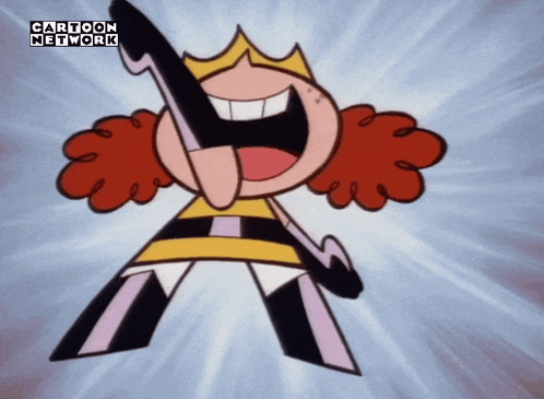 a cartoon character from the cartoon network is holding a knife