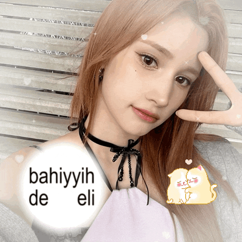 a picture of a girl with the words bahiyyih de eli on the bottom