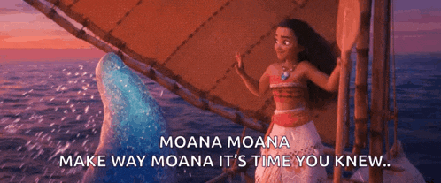 moana moana make way moana it 's time you knew poster