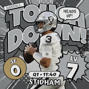 a poster for a football game between the raiders and the saints