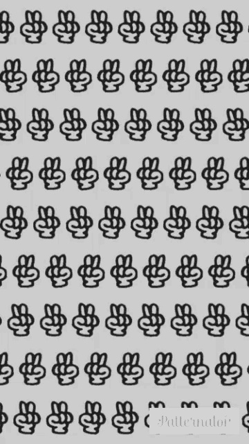 a seamless pattern of peace signs with the word patternator in the corner