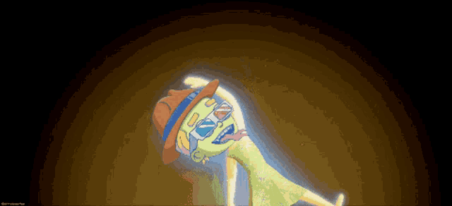 a pixel art of a person wearing a hat and sunglasses with the word pepsi on it