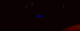 a blue and black background with a few lines of light