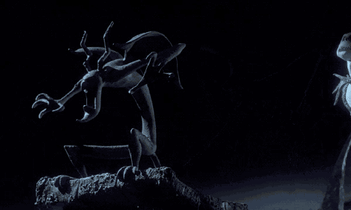 the nightmare before christmas characters jack skellington and sally are standing next to each other