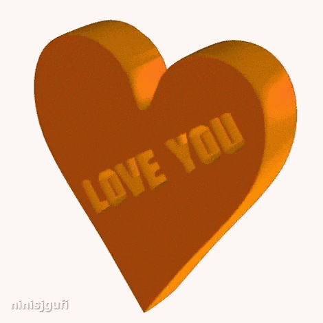 a heart with the words love you written on it