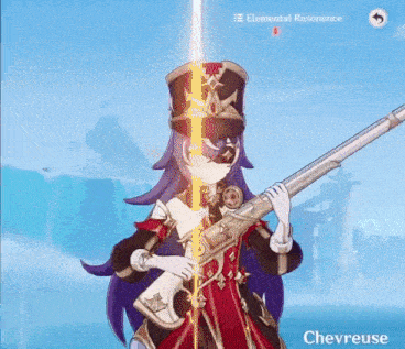 a girl is holding a gun in a video game and a light is coming out of it .