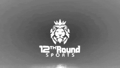 the logo for 12th round sports has a lion with a crown on its head