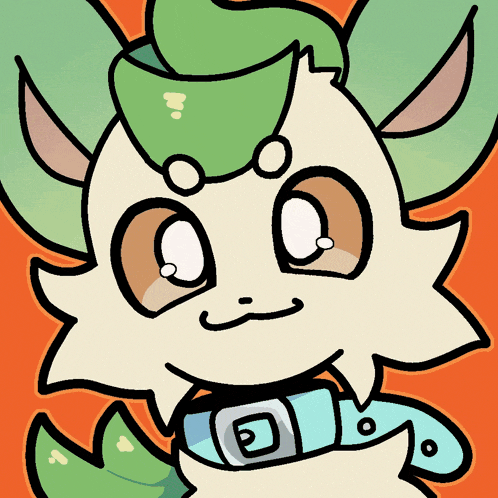 a cartoon drawing of a cat with a green hat