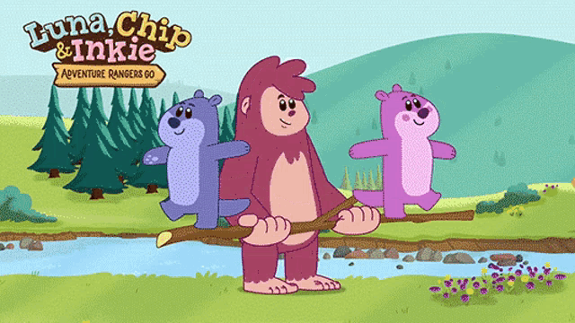 a poster for luna chip and inkie adventure rangers 80