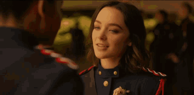 a woman in a military uniform says yes ma'am
