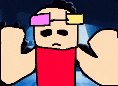 a cartoon character wearing a red shirt and sunglasses