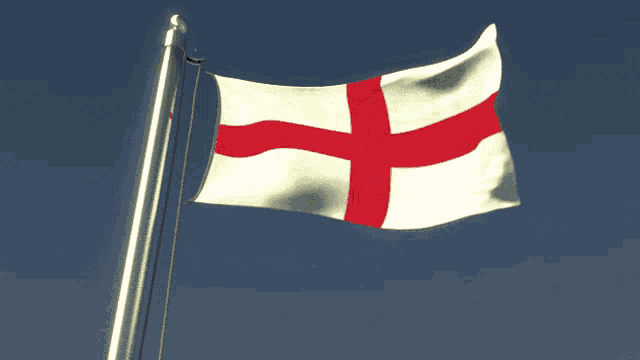 a flag with a red and white cross on it