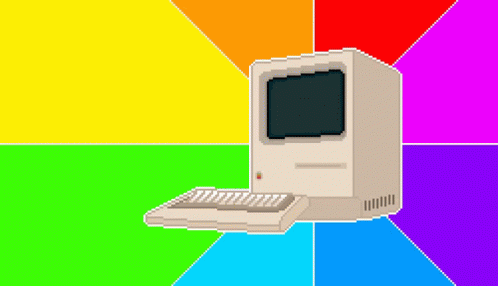 Computer Rainbow GIF - Computer Rainbow Old Computer GIFs