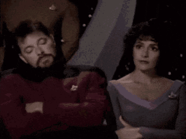 Riker Doze GIF - Riker Doze Star Trek GIFs