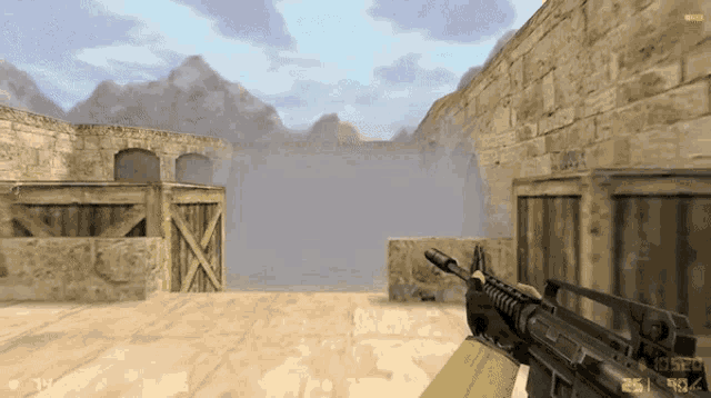 a screenshot of a video game shows a person holding a gun with a score of 25