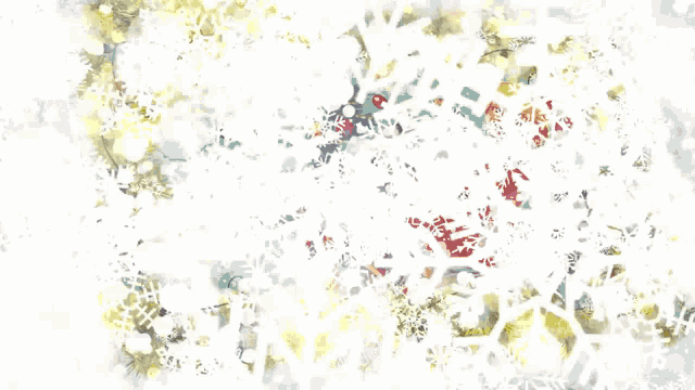 a bunch of white snowflakes on a black and white background