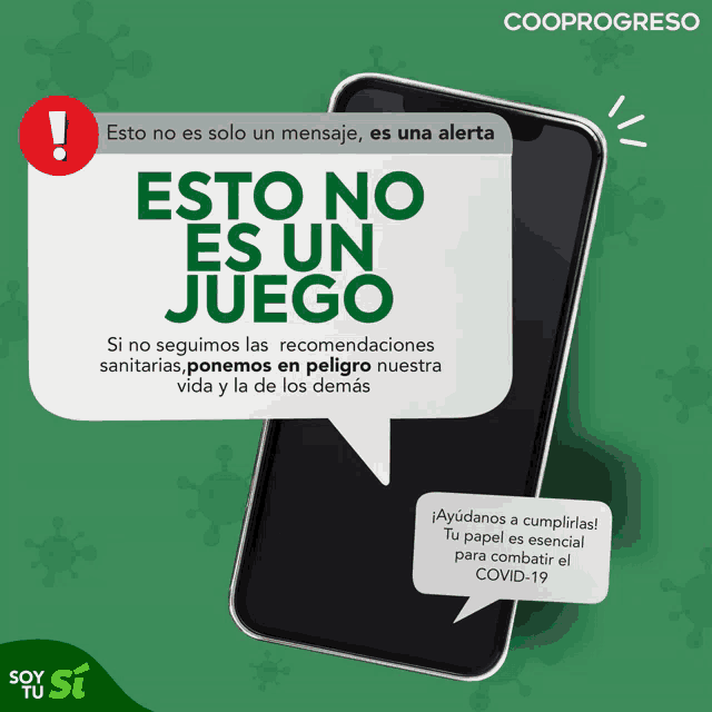a phone with a speech bubble saying " esto no es un juego "