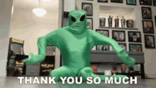 Alien Thank You So Much GIF - Alien Thank You So Much Costume GIFs