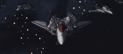 a purple jet is flying through a purple and white glowing light .