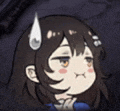 a close up of a cartoon girl making a funny face in a video game .