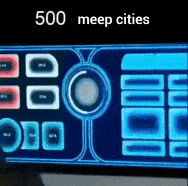 a computer screen with the words 500 meep cities