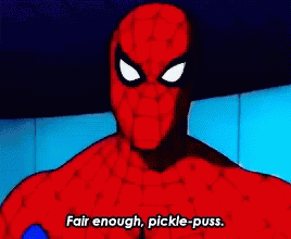 Spiderman Fair Enough GIF - Spiderman Fair Enough Pickle Puss GIFs