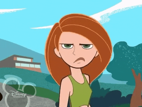 a cartoon character from kim possible is making a funny face