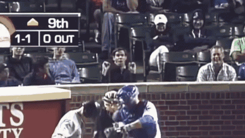 the 9th inning of a baseball game with the score 1-1