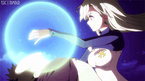 a cartoon of a woman holding a glowing sphere with the words tssc tumblr on the bottom right