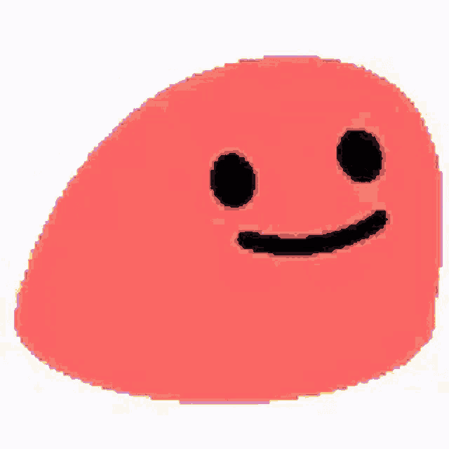 a purple blob with a smiley face on it