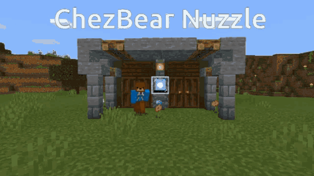 a screenshot of a minecraft game called chez bear nuzzle
