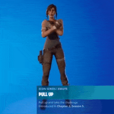 a woman in a ponytail is standing in front of a blue background .