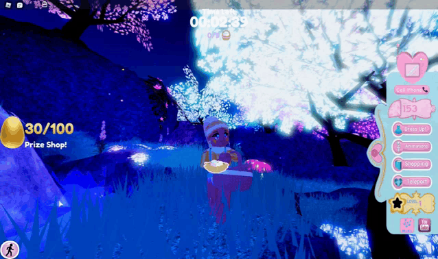 a screenshot of a video game shows a prize shop