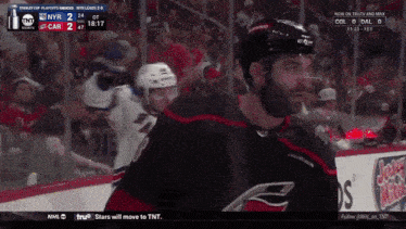 a hockey game is being played on tnt sports