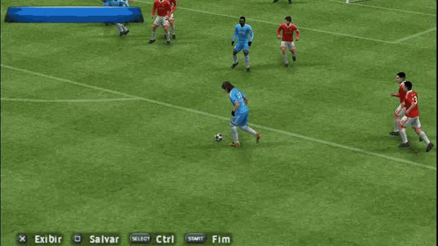 a soccer game is being played in front of a banner that says replay