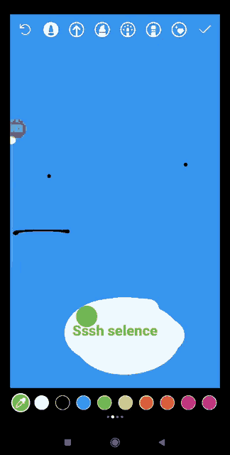 a blue screen with a green circle that says salt science on it