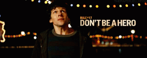 Dont Be A Hero Zombieland Rule GIF - Dont Be A Hero Be A Hero Zombieland Rule GIFs